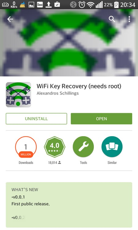 Google play Wi-Fi key recovery