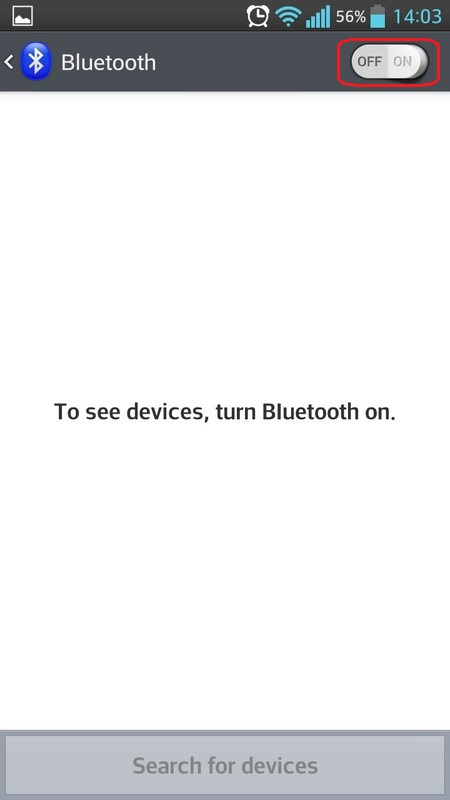 Bluetooth on