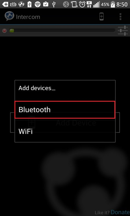 Choose «Bluetooth»