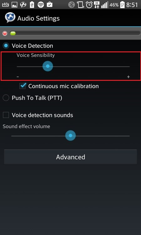 Voice sensibility