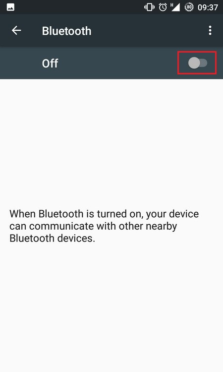 Bluetooth activation